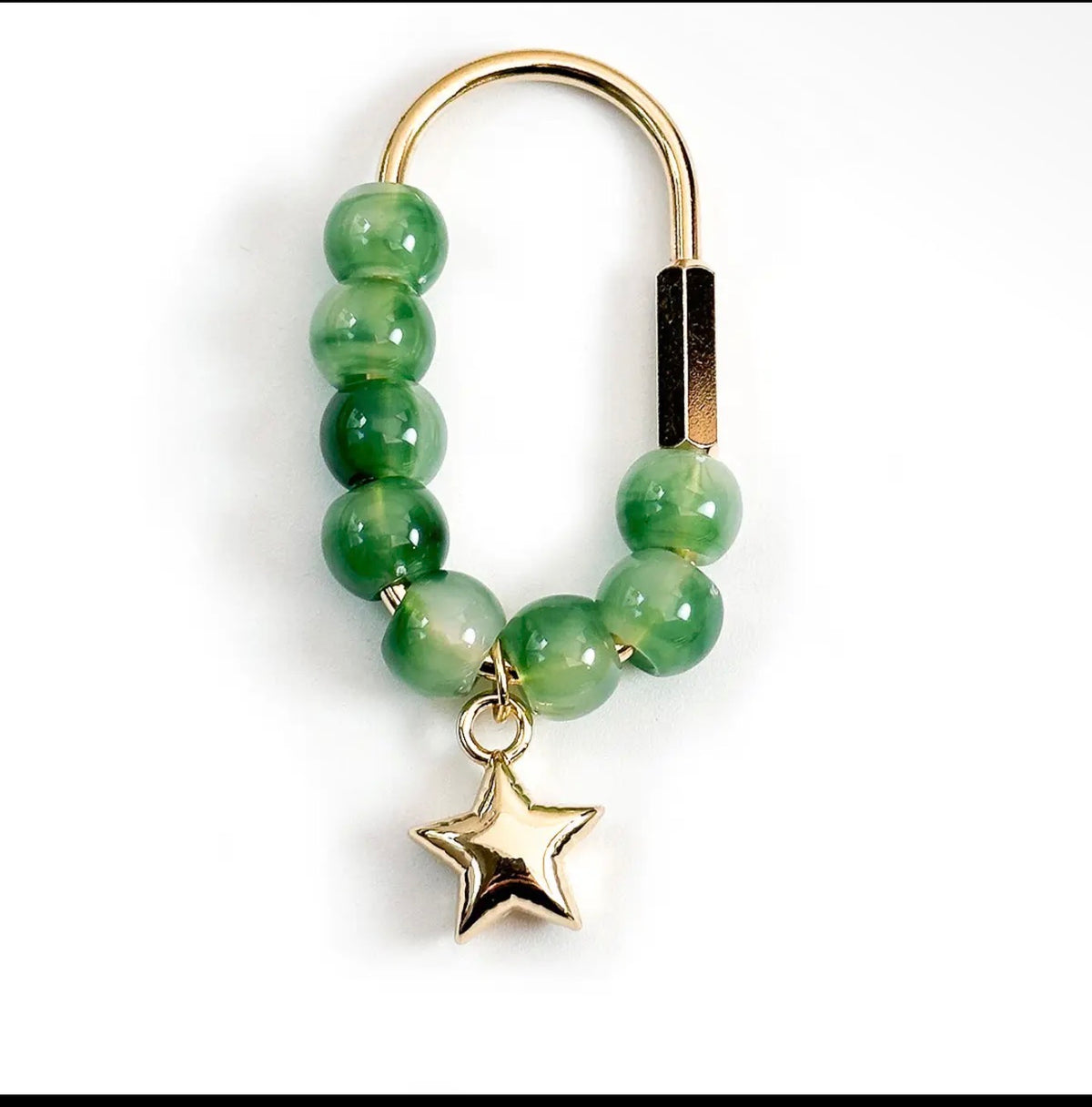 Green Star Purse Charm