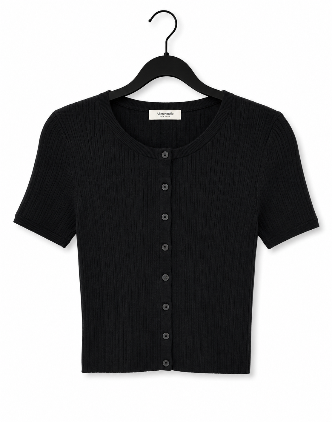 Ribbed Button Front Tee