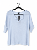 Sky Blue Lightweight Oversized Halfsleeve Top