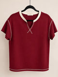 Crimson Casual Tee